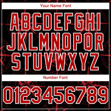 Charger l'image dans la galerie, Custom Black Red-White 3D Pattern Design Navigation Compass Authentic Baseball Jersey