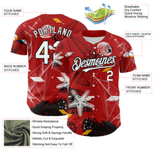 Загрузить изображение в средство просмотра галереи, Custom Red White-Black 3D Pattern Design Sailing Boats Authentic Baseball Jersey