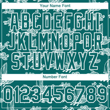 Load image into Gallery viewer, Custom Teal White 3D Pattern Design Boats And Fish Authentic Baseball Jersey