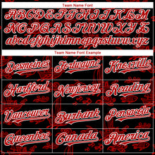Load image into Gallery viewer, Custom Black Red-White 3D Pattern Design Boats And Fish Authentic Baseball Jersey