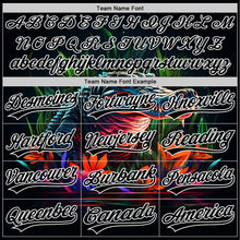 Загрузить изображение в средство просмотра галереи, Custom Black White 3D Pattern Design Neon Crocodile Authentic Baseball Jersey