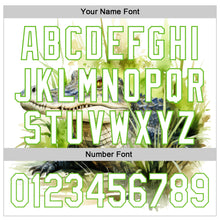 Laden Sie das Bild in den Galerie-Viewer, Custom White Aurora Green 3D Pattern Design Crocodile Authentic Baseball Jersey