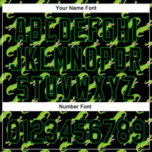 Загрузить изображение в средство просмотра галереи, Custom Black Grass Green 3D Pattern Design Crocodile Authentic Baseball Jersey