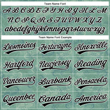 Load image into Gallery viewer, Custom Green Black-White 3D Pattern Design Crocodile And Plant Authentic Baseball Jersey