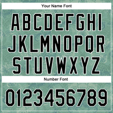 Load image into Gallery viewer, Custom Green Black-White 3D Pattern Design Crocodile And Plant Authentic Baseball Jersey