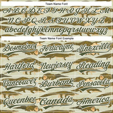 Load image into Gallery viewer, Custom Olive White 3D Pattern Design Crocodile Authentic Baseball Jersey