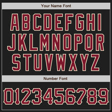 Загрузить изображение в средство просмотра галереи, Custom Black Crimson-Cream 3D Pattern Design Abstract Network Authentic Baseball Jersey