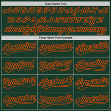 Load image into Gallery viewer, Custom Green Orange 3D Pattern Design Abstract Network Authentic Baseball Jersey