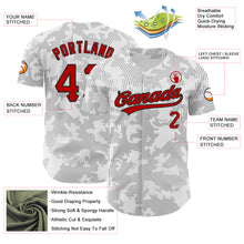 Laden Sie das Bild in den Galerie-Viewer, Custom White Red-Black 3D Pattern Design Curve Lines Authentic Baseball Jersey