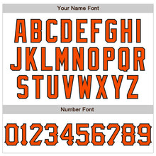 Load image into Gallery viewer, Custom White Orange-Black 3D Pattern Design Curve Lines Authentic Baseball Jersey