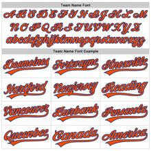 Load image into Gallery viewer, Custom White Orange-Royal 3D Pattern Design Curve Lines Authentic Baseball Jersey