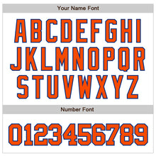 Load image into Gallery viewer, Custom White Orange-Royal 3D Pattern Design Curve Lines Authentic Baseball Jersey