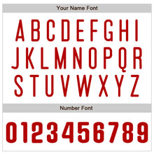 Laden Sie das Bild in den Galerie-Viewer, Custom White Red 3D Pattern Design Curve Lines Authentic Baseball Jersey