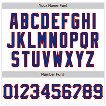 Charger l'image dans la galerie, Custom White Royal-Red 3D Pattern Design Curve Lines Authentic Baseball Jersey