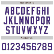Load image into Gallery viewer, Custom White Purple-Gray 3D Pattern Design Curve Lines Authentic Baseball Jersey