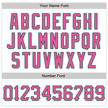 Load image into Gallery viewer, Custom White Pink-Kelly Green 3D Pattern Design Curve Lines Authentic Baseball Jersey