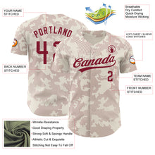 Charger l'image dans la galerie, Custom Cream Crimson 3D Pattern Design Curve Lines Authentic Baseball Jersey