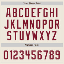 Charger l'image dans la galerie, Custom Cream Crimson 3D Pattern Design Curve Lines Authentic Baseball Jersey