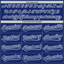 Load image into Gallery viewer, Custom Royal White 3D Pattern Design Curve Lines Authentic Baseball Jersey