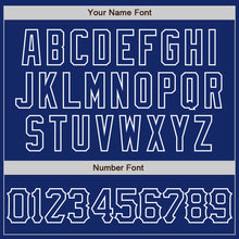 Load image into Gallery viewer, Custom Royal White 3D Pattern Design Curve Lines Authentic Baseball Jersey