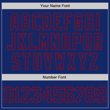 Load image into Gallery viewer, Custom Royal Red 3D Pattern Design Curve Lines Authentic Baseball Jersey