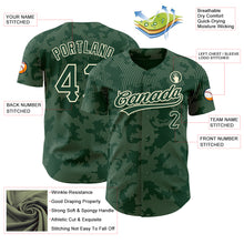 Load image into Gallery viewer, Custom Green Cream 3D Pattern Design Curve Lines Authentic Baseball Jersey