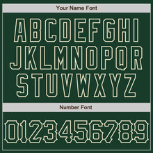 Load image into Gallery viewer, Custom Green Cream 3D Pattern Design Curve Lines Authentic Baseball Jersey