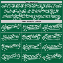 Load image into Gallery viewer, Custom Kelly Green White 3D Pattern Design Curve Lines Authentic Baseball Jersey