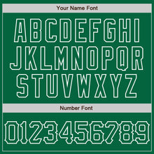 Load image into Gallery viewer, Custom Kelly Green White 3D Pattern Design Curve Lines Authentic Baseball Jersey