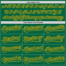 Load image into Gallery viewer, Custom Kelly Green Gold 3D Pattern Design Curve Lines Authentic Baseball Jersey