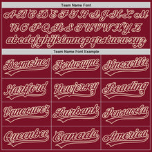 Load image into Gallery viewer, Custom Crimson Cream 3D Pattern Design Curve Lines Authentic Baseball Jersey