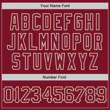 Load image into Gallery viewer, Custom Crimson Cream 3D Pattern Design Curve Lines Authentic Baseball Jersey