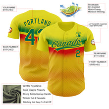 Charger l'image dans la galerie, Custom Yellow Kelly Green 3D Pattern Design Abstract Vibe Dots Authentic Baseball Jersey