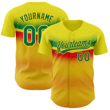 Charger l'image dans la galerie, Custom Yellow Kelly Green 3D Pattern Design Abstract Vibe Dots Authentic Baseball Jersey