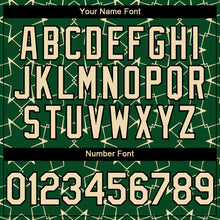 Charger l'image dans la galerie, Custom Green Cream-Black 3D Pattern Design Star Lines Authentic Baseball Jersey