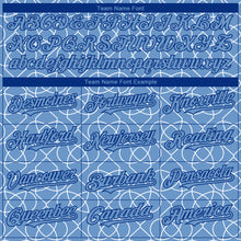 Load image into Gallery viewer, Custom Light Blue Black-White 3D Pattern Design Arabesque Shape Authentic Baseball Jersey