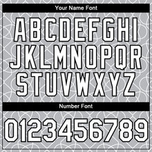 Load image into Gallery viewer, Custom Gray White-Black 3D Pattern Design Arabesque Shape Authentic Baseball Jersey