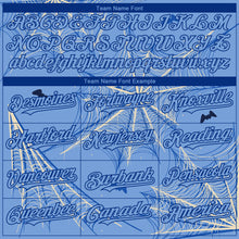 Charger l'image dans la galerie, Custom Light Blue Cream-Royal 3D Pattern Design Spider Web Authentic Baseball Jersey