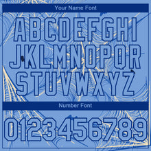 Charger l'image dans la galerie, Custom Light Blue Cream-Royal 3D Pattern Design Spider Web Authentic Baseball Jersey