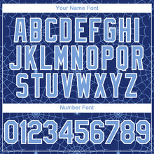 Load image into Gallery viewer, Custom Royal Light Blue-White 3D Pattern Design Spider Web Authentic Baseball Jersey