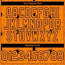 Charger l'image dans la galerie, Custom Bay Orange Black 3D Pattern Design Spider Web Authentic Baseball Jersey