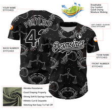 Загрузить изображение в средство просмотра галереи, Custom Black White 3D Pattern Design Zodiac Authentic Baseball Jersey
