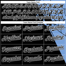 Load image into Gallery viewer, Custom Black Light Blue-White 3D Pattern Design Spider Web Authentic Baseball Jersey