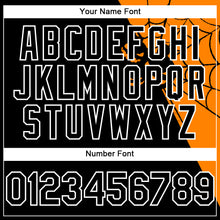 Charger l'image dans la galerie, Custom Black Bay Orange-White 3D Pattern Design Spider Web Authentic Baseball Jersey