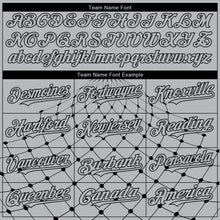 Charger l'image dans la galerie, Custom Gray Black 3D Pattern Design Geometric Grid Authentic Baseball Jersey