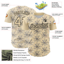 Charger l'image dans la galerie, Custom Cream Black 3D Pattern Design Spider Web Authentic Baseball Jersey