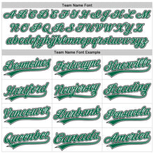 Laden Sie das Bild in den Galerie-Viewer, Custom White Kelly Green Gray-Black 3D Pattern Design Curve Solid Authentic Baseball Jersey