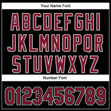 Загрузить изображение в средство просмотра галереи, Custom Black Crimson-White 3D Pattern Design Curve Solid Authentic Baseball Jersey