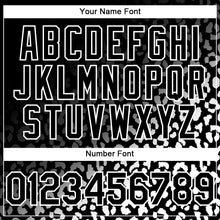 Load image into Gallery viewer, Custom Black White 3D Pattern Design Leopard Print Fade Fashion Authentic Baseball Jersey