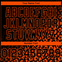 Laden Sie das Bild in den Galerie-Viewer, Custom Black Orange 3D Pattern Design Leopard Print Fade Fashion Authentic Baseball Jersey